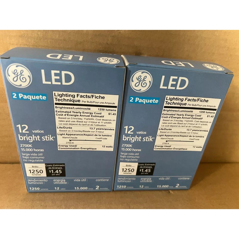 GE LED Bright Stik LED12LS2 75590 12 Watts Daylight 2700K