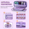 HYPERCASE Cute Switch OLED Carrying Bag Purple Bunny for Console&Accessories,