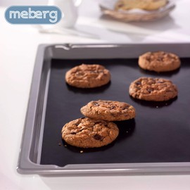 meberg NOSBL01_x2 Permanent Baking Foil Set of 2 33 x 36 cm Reusable Baking Paper Cut Non-Stick Baking Foil Can Be Cut to Size Baking Mat