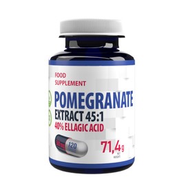 Hepatica Granatapfel Extrakt (Pomegranate) 22.500mg Äquivalent | 45:1 Extrakt (500mg) | 120 Vegane Kapseln | 45% Ellagsäure | Hochdosiertes Antioxidans | Laborgeprüft | GMP-zertifiziertes