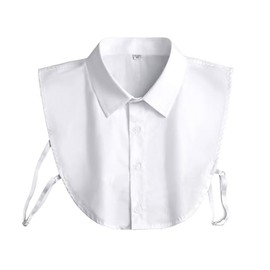 RUYIDSJZ Fakes Collar Cotton Detachable White Collar Dickey Halfs Shirt QLX Same Style (US, Alpha, Large, Regular, Regular, White)
