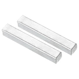 Sourcing Map 2Pcs Silver Iron Door Spindle Bar, 50mm Square Spindle Door Knob Replacement Parts