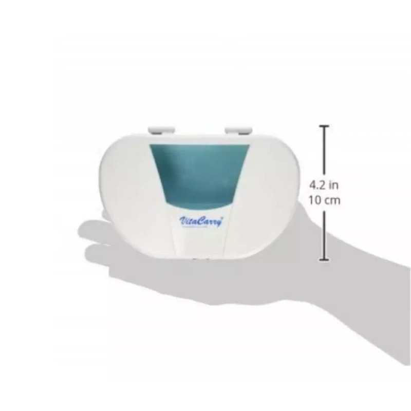 VitaCarry 8 Compartment Pill Box Holds Up To 150 Pills