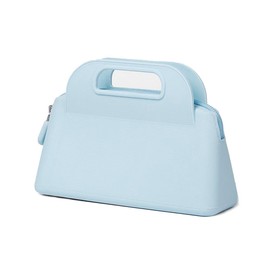 Travel Makeup Bag, Silicone Cosmetic Bags for Women, Cosmetic Organizer Case with Zipper, Waterproof Travel Toiletry Bag Skincare Pouch with Handle (Bule)