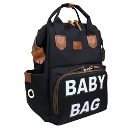 Stylo Monaco Baby Bag Baskılı Anne Bebek Bakım Sırt Çantası (BEYAZ BASKILI)