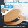 SANILO Wooden Toilet Seat with Soft Close [ROUND] - Decorative,