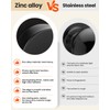 Haidms Matte Black Door Knobs Interior Privacy, Heavy Duty Square