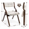 HOMEFUN Folding Chairs with Cushion, Wooden Padded Folding Chairs 2