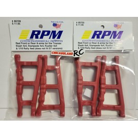 2 Pack RPM Slash Stampede 4X4 RED Front + Rear Suspension A ARMS Rally RUSTLER HOSS 80709 Includes CHICAGOLAND RC Coupon