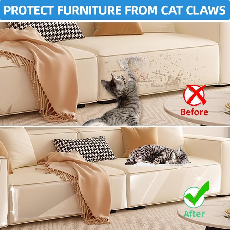 ANNTHOR Rascadores para Gatos, 20cm*5m Cinta Antiarañazos para Gatos, Protector