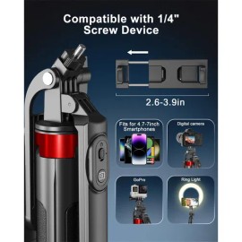 Selfie Stick Trípode Para Celular Control Remoto Luz 1.8m