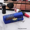 Royal Blue Lipstick Case with Brocade Design