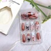 Butterfly Press on Nails Medium Ballet Shaped Fake Nails Rose