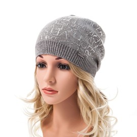 LADYBRO Fashion Slouch Beanie for Women Printed Beanies Wool Knit Cap Hat Patterned Warm
