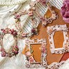 60pc Embossed Flower Lace Scrapbook Paper,Lace Hollowing ReliefFloral Window Frame