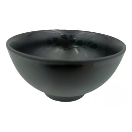 Anforama Juego Kit Plato Sopero Tazón De Melamina Negra 350 Ml 6pzas