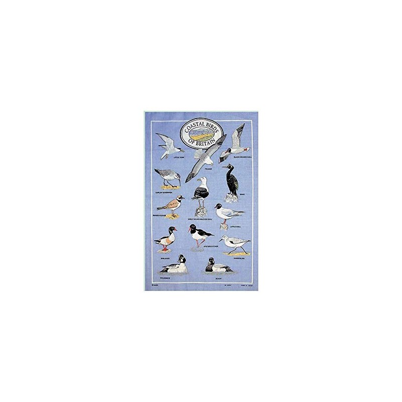 Stow Green Coastal Birds of Britain Tea Towel