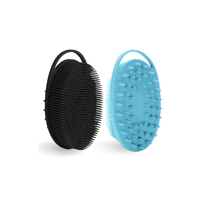 Silicone Body Scrubber with Handle, Large Size Pointed Tip for