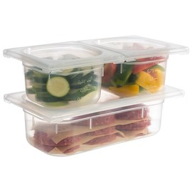 APS 82136 GN-Behälter 1/6, 17,6 x 16,2 cm, 65 mm tief, 1,0 Liter, Skalierung, Polypropylen