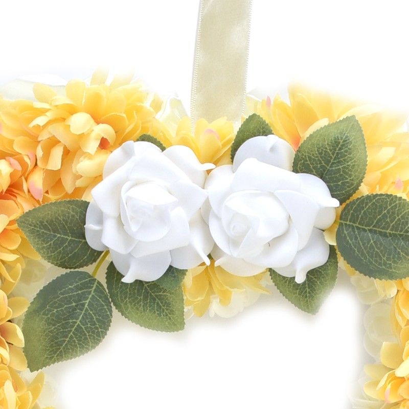 Heart Shaped Tribute Memorial Wreath Artificial Silk Wreath Gravestone Decoration