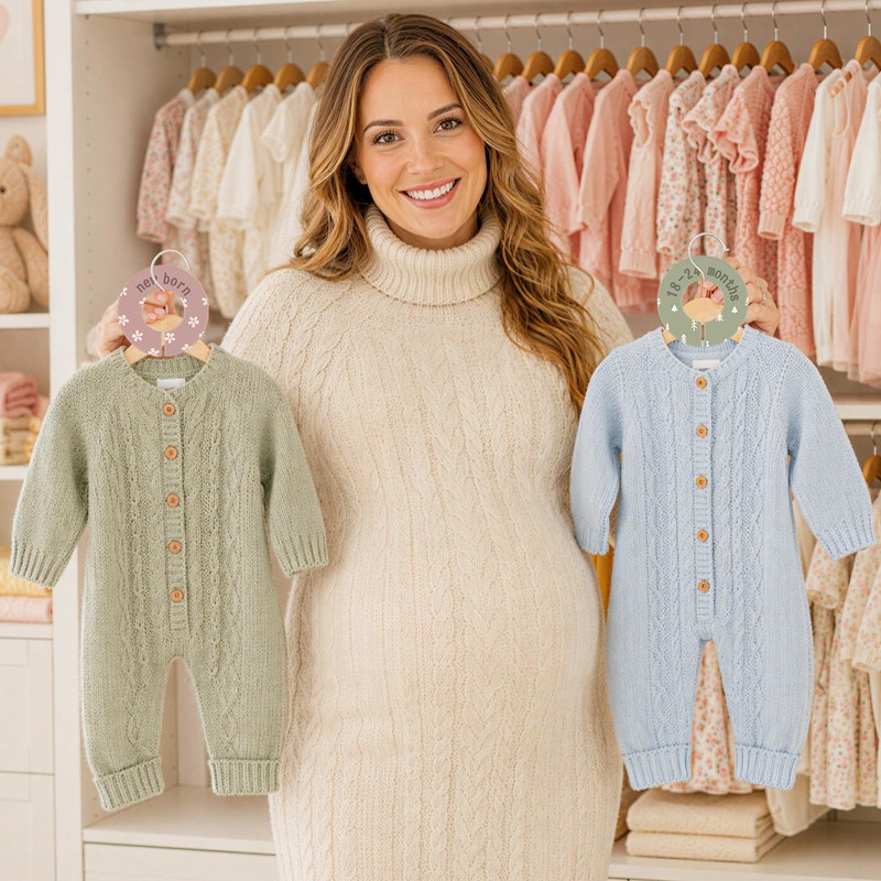 8PCS Baby Closet Dividers for Clothes Double-Sided Baby Closet Organizer