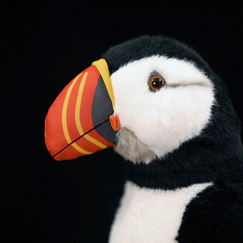 FRANKIEZHOU Realistic Atlantic Puffin Plush Animal,Bird Plush Toy, Beautiful Stuffed