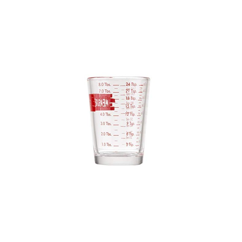 Tablecraft H1433T Measuring Cup Measure-N-Pour, 4 oz, Clear