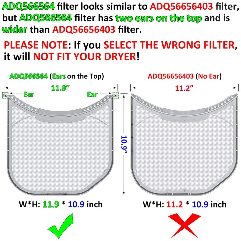 Uszily ADQ566564 Lint Filter Replacement for LG and Kenmore Dryers,