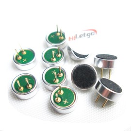HiLetgo 10pcs Electret Condenser Microphone 52dB MP3 Microphone Accessories 6x2.2mm
