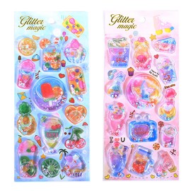 KRGNPLE Water Seal, Plump Seal, 3D, 3D, 2 Pieces, Exquisite Pattern, Diary Decoration, DIY, Creative, Fashion, Unique, Cute Gift (No.21 & No.22)