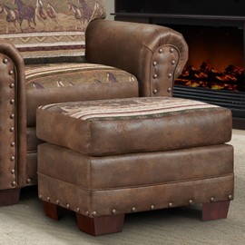 American Furniture Classics Wild Horses Ottoman