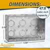 3-Gang Masonry Electrical Box, Metal Electrical Box, 2-1/2" Depth, 15
