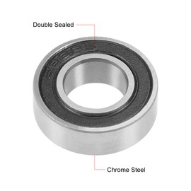 sourcing map 688-2RS Deep Groove Ball Bearing 8x16x5mm Double Sealed Chrome Steel Bearings 10-Pack