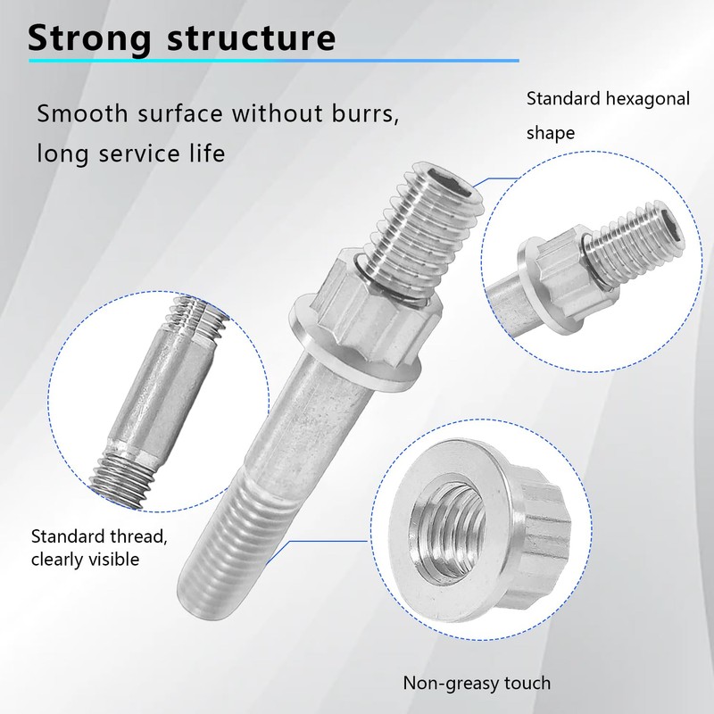 BIGLKNM Titanium Cylinder Head Studs Nuts & Engine Bolt Kit