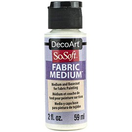 Deco Art SoSoft Fabric Acrylic Paint Medium Transparent 2oz-Clear