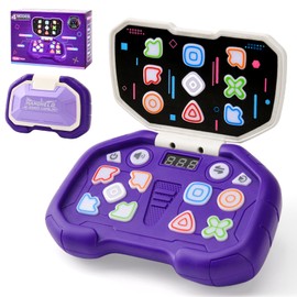 DAOUZL LED-Reaktionsspiel für Kinder 3-12 Jahre | 4 Spielmodi mit Gedächtnistraining & Stressabbau | Tragbares Lernspielzeug mit 999 Leveln | Geschenkidee für Geburtstag, Schule & Familienzeit (Lila)