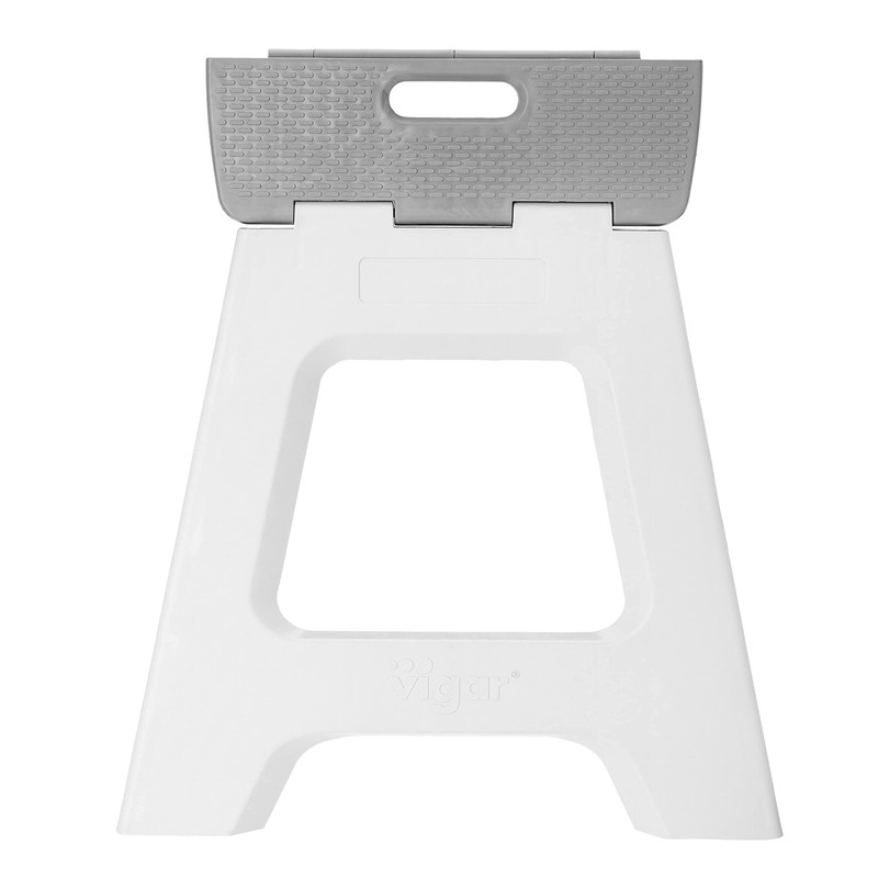 Vigar Compact Foldable Stool, 16 inches, Lightweight, 330-pound Capacity Non-Slip