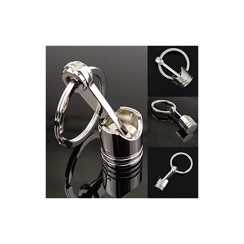 MauSong Creative Auto Parts, Mini Engine Piston Model Keychain, Alloy