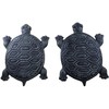 Set of 2 Iron Verdigris Garden Turtle Stepping Stone