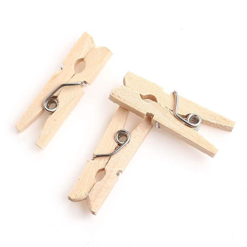 CCINEE 150 PCS Mini Wooden Clothespins,Multi-Function Clothespins Photo Paper Peg