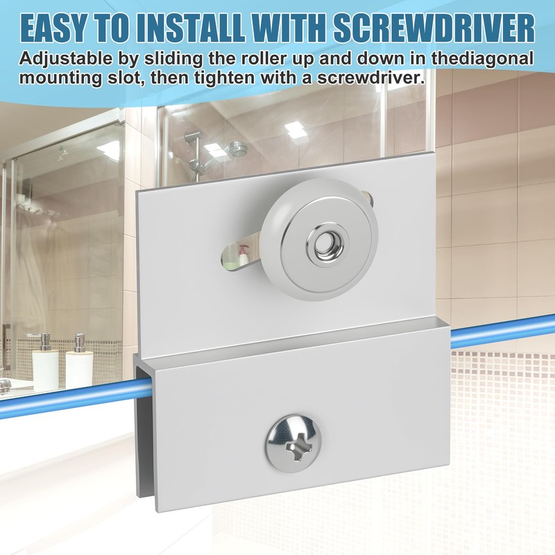 4 Pcs Shower Door Rollers,M 6054 Sliding Glass Door Rollers