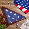 Mindsoft Flag Case for Burial with Folded Memorial American Stars