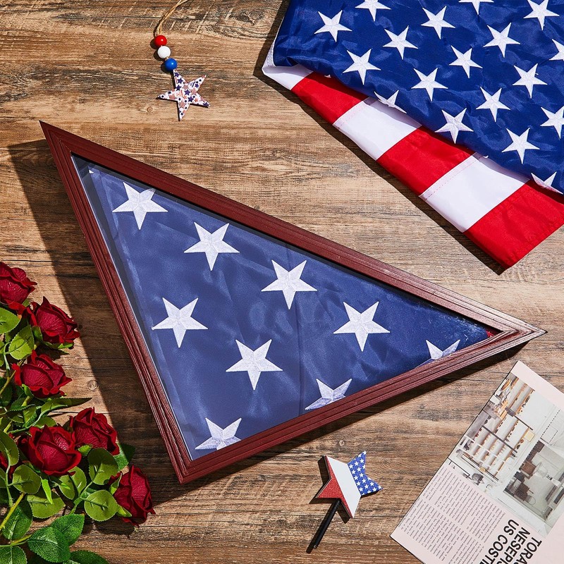 Mindsoft Flag Case for Burial with Folded Memorial American Stars
