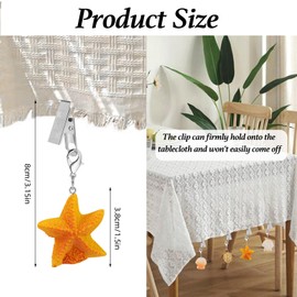 LEGENTLISUR Set of 8 Pieces Ocean Theme Tablecloth Decoration Table Cloth Weights With Clips Outdoor Tablecloth Weights Cute Animal Table Weights For Home Picnic Camping Party