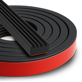 Weather Stripping Seal Strip: 26FT EPDM Foam Rubber with Strong Adhesive for Door, Garage, RV, Truck, Auto, Window, Noise Insulation