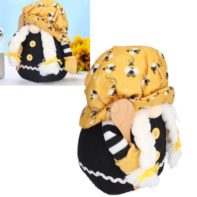 Bee Pattern Gnome Doll Dwarf Faceless Doll Ornament Decor for