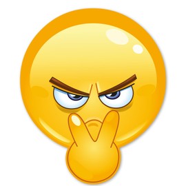 Smiley-Aufkleber see you I 9 cm - gelb I Sticker lustig für Laptop Koffer Kühlschrank Tür Motorrad Roller Auto-Aufkleber I wetterfest I kfz_007