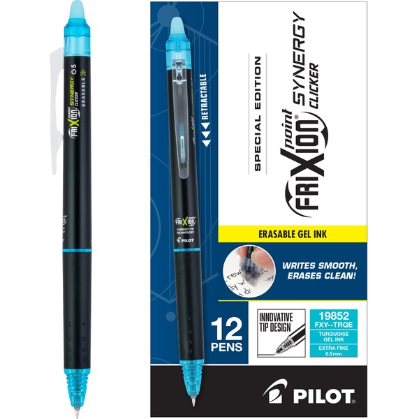 PILOT, FriXion Synergy Clicker Erasable, Refillable, Retractable Gel Ink Pens,