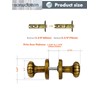 SORWDUERM Antique Brass Door Knob Passage Door Knobs Interior Door