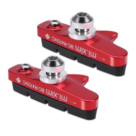 Bicycle Brake Pads, 5.5 cm/2.16 Inch Pair L/R Rubber Road Bike Brake Pads Shoes Brake Replacement Set, Universal Bicycle V Brake Pads Front Rear Bicycle Brake Shoes for Road Bikes Mountain Bikes MTB